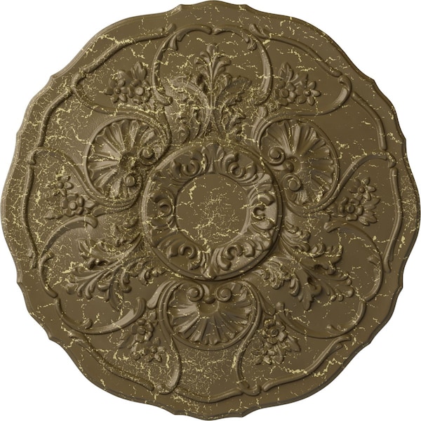 Ekena Millwork Cornelia Ceiling Medallion (Fits Canopies up to 4"), 22 1/2"OD x 1 1/2"P, Mississippi Mud Crackle CM22CNMMC - main